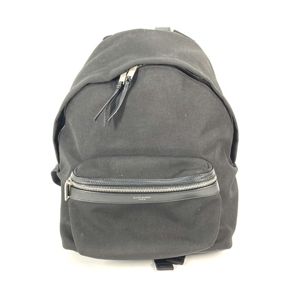 YVES SAINT LAURENT Black Leather Backpack - Picture 1 of 16